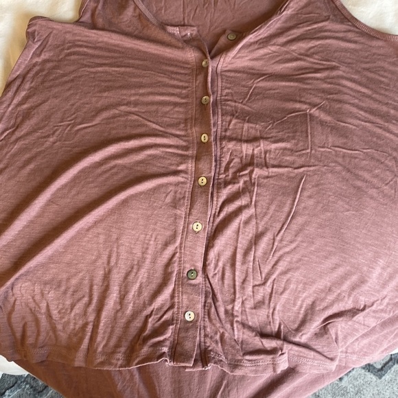 Americen Eagle Soft & Sexy mauve Henley tank, size XS - Picture 4 of 5